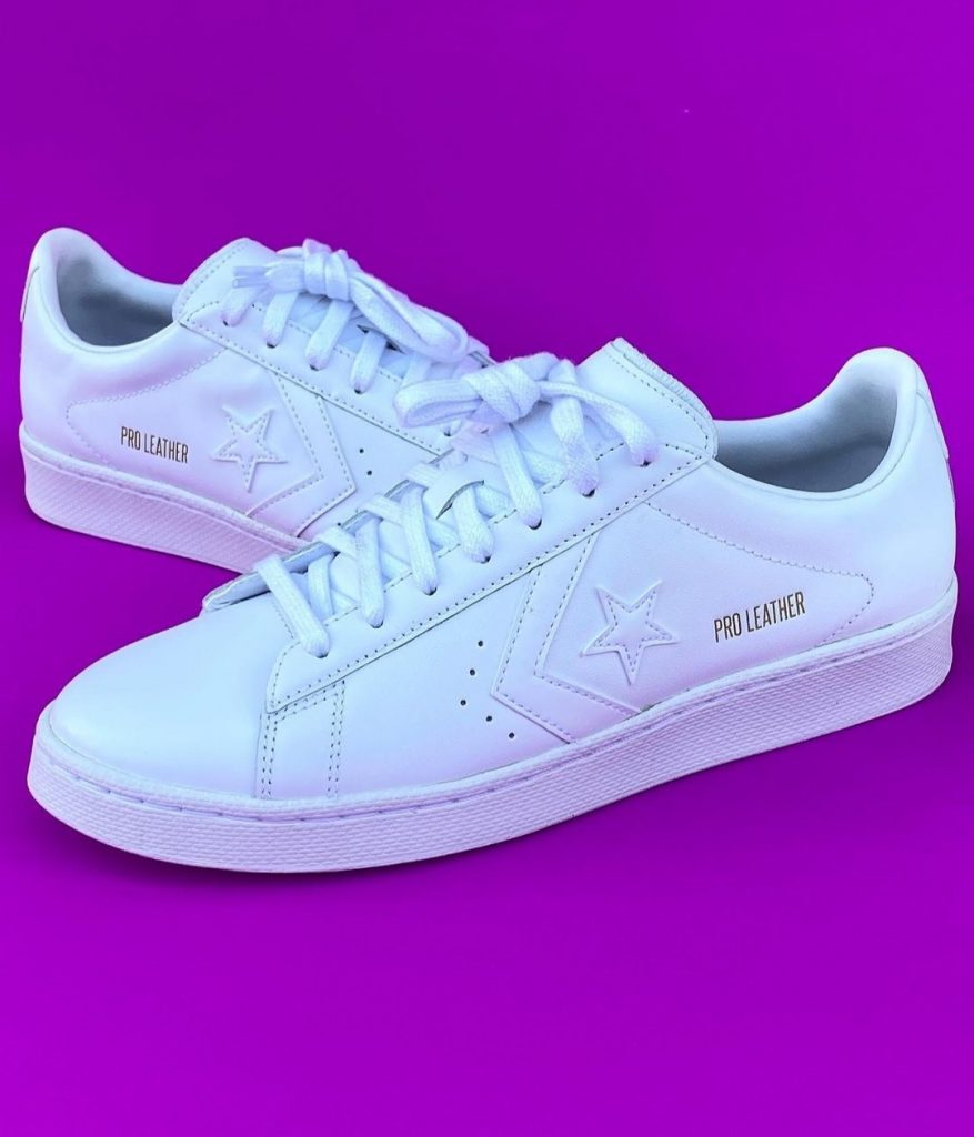 Authentic Converse All Stars Pro Leather Lace Up Sneakers Fancy Soles