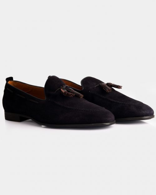 Zara Mens tassel loafers in black - Fancy Soles