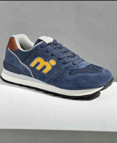Mistral Seventies Lace Up Sneakers In Blue - Fancy Soles