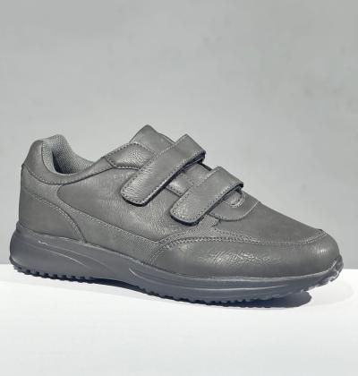 Flair Double Strap Slip On Footwear In Grey - Fancy Soles