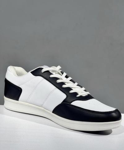 Jack & Jone White And Black Casual Lace Up Sneakers - Fancy Soles